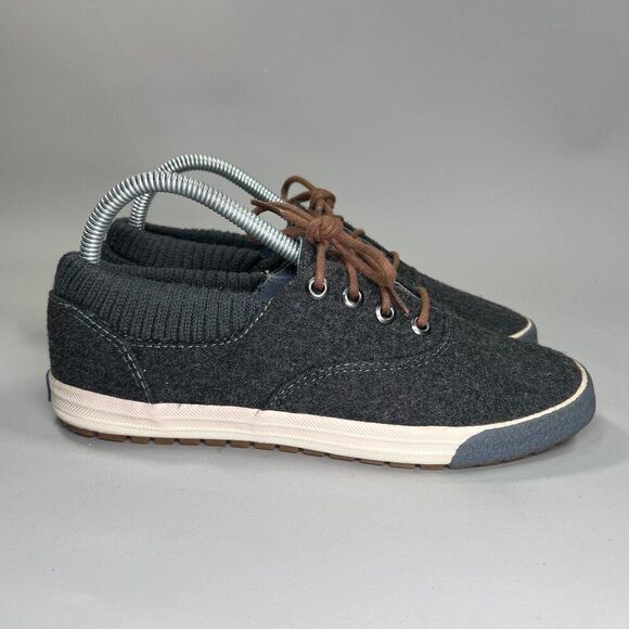 Keds Shoes Women's Size 7.5 Gray Classic Wool Like Lace Up Classic Casual Shoes - Picture 1 of 13